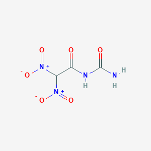 molecular formula C3H4N4O6 B13421238 Acetamide, N-(aminocarbonyl)-2,2-dinitro- CAS No. 269077-47-6