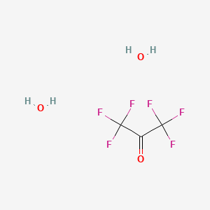 molecular formula C3H4F6O3 B13421241 2-Propanone, hexafluoro-, dihydrate CAS No. 32836-39-8