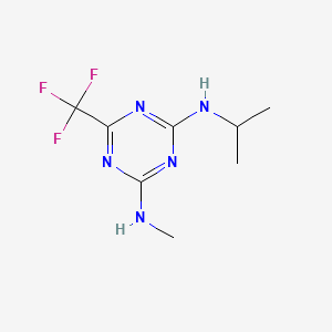 molecular formula C8H12F3N5 B13421252 s-Triazine, 2-isopropylamino-4-methylamino-6-trifluoromethyl- CAS No. 58892-51-6