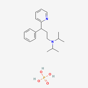 molecular formula C20H31N2O4P B13421264 3-phenyl-N,N-di(propan-2-yl)-3-pyridin-2-ylpropan-1-amine;phosphoric acid 