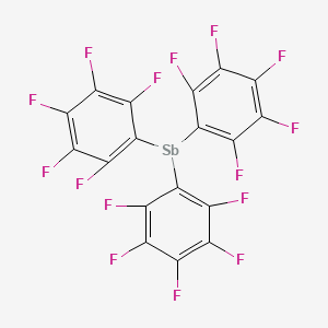 molecular formula C18F15Sb B13421270 Tris(pentafluorophenyl)stibine CAS No. 3910-39-2