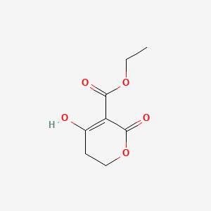 molecular formula C8H10O5 B13421278 Ethyl 5,6-Dihydro-4-hydroxy-2-oxo-2H-pyran-3-carboxylate 