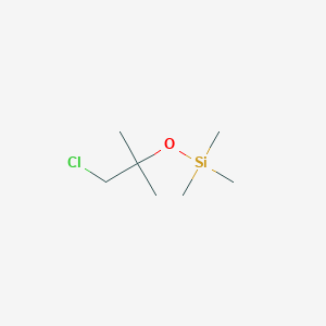 molecular formula C7H17ClOSi B13421293 ((1-Chloro-2-methylpropan-2-yl)oxy)trimethylsilane 