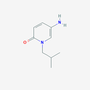 molecular formula C9H14N2O B1342136 5-Amino-1-(2-methylpropyl)-1,2-dihydropyridin-2-one 