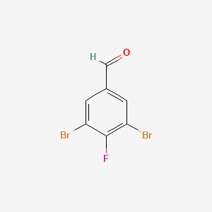 molecular formula C7H3Br2FO B13421423 3,5-Dibromo-4-fluorobenzaldehyde 
