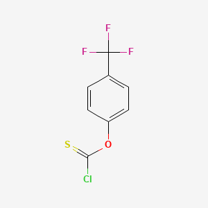 molecular formula C8H4ClF3OS B13421436 O-[4-(trifluoromethyl)phenyl] chloromethanethioate 