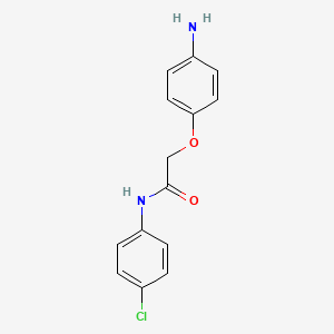 molecular formula C14H13ClN2O2 B1342149 2-(4-aminophenoxy)-N-(4-chlorophenyl)acetamide CAS No. 881607-14-3