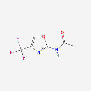 molecular formula C6H5F3N2O2 B13421516 Acetamide, N-(4-trifluoromethyl-2-oxazolyl)- CAS No. 35629-41-5