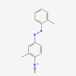 molecular formula C15H13N3 B13421589 4-(o-Tolylazo)-o-tolyl isocyanide CAS No. 3097-77-6