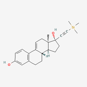 molecular formula C23H30O2Si B13421591 9,11-Dehydro (17a)-Trimethyl(prop-1-yn-1-yl)silyl Estradiol 