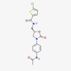 molecular formula C17H16ClN3O4S B13421661 (S)-N-((3-(4-Acetamidophenyl)-2-oxooxazolidin-5-yl)methyl)-5-chlorothiophene-2-carboxamide 