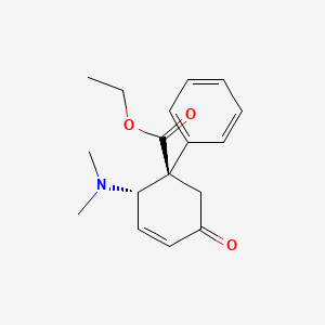 molecular formula C17H21NO3 B13421666 5-Ketotilidine (Ethyl (1RS,2SR)-2-(Dimethylamino)-5-oxo-1-phenylcyclohex-3-enecarboxylate) 