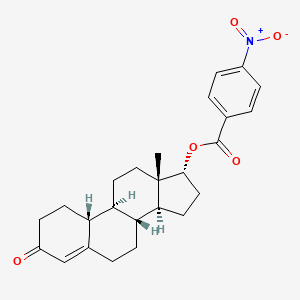 molecular formula C25H29NO5 B13421671 Norepitestosterone 4-Nitrobenzoate 