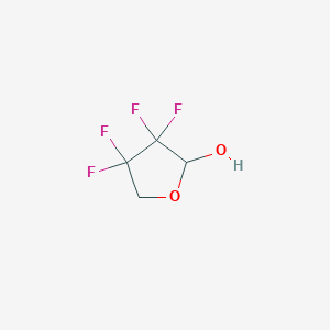 molecular formula C4H4F4O2 B13421685 2-Furanol, 3,3,4,4-tetrafluorotetrahydro- CAS No. 623139-74-2