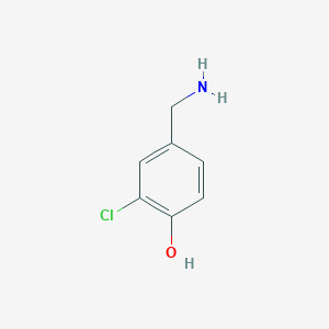 molecular formula C7H8ClNO B13421687 4-(Aminomethyl)-2-chlorophenol 