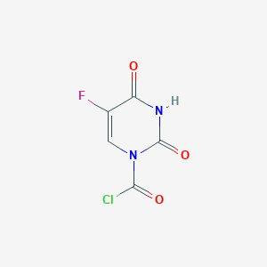 molecular formula C5H2ClFN2O3 B13421697 5-Fluoro-2,4-dioxo-3,4-dihydropyrimidine-1(2H)-carbonyl chloride CAS No. 65202-29-1