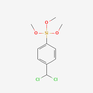 molecular formula C10H14Cl2O3Si B13421724 [4-(Dichloromethyl)phenyl]-trimethoxysilane 