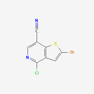 molecular formula C8H2BrClN2S B1342175 2-Bromo-4-chlorothieno[3,2-c]pyridine-7-carbonitrile CAS No. 690635-43-9