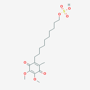 molecular formula C19H30O8S B13421750 10-(4,5-Dimethoxy-2-methyl-3,6-dioxocyclohexa-1,4-dien-1-yl)decyl hydrogen sulfate 