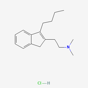 molecular formula C17H26ClN B13421765 2-(3-Butyl-1H-inden-2-yl)-N,N-dimethylethanamine Hydrochloride CAS No. 2731369-13-2