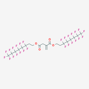 molecular formula C21H12F26O4 B13421774 Bis(1H,1H,2H,2H-perfluorooctyl)itaconate CAS No. 49676-56-4