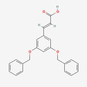 molecular formula C23H20O4 B13421816 3-[3,5-Bis(Phenylmethoxy)phenyl]-2-propenoic Acid 