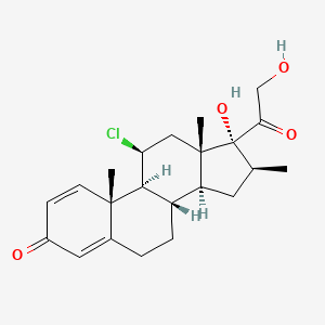 molecular formula C22H29ClO4 B13421822 11beta-Chloro-17,21-dihydroxy-16beta-methylpregna-1,4-diene-3,20-dione CAS No. 25121-04-4