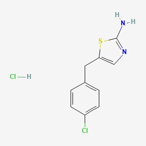 molecular formula C10H10Cl2N2S B13421829 5-[(4-Chlorophenyl)methyl]-1,3-thiazol-2-amine hydrochloride 