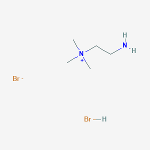molecular formula C5H16Br2N2 B13421857 2-Amino-N,N,N-trimethylethan-1-aminium bromide--hydrogen bromide (1/1/1) CAS No. 2565-56-2
