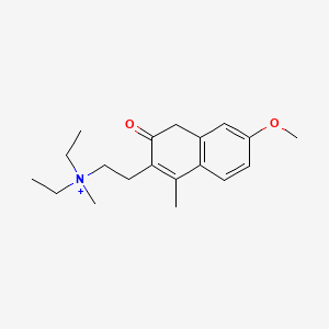 molecular formula C19H28NO2+ B13421859 3-[2-(n,n-Diethyl-n-methylamino)ethyl]-7-methoxy-4-methylcoumarin 