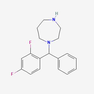 molecular formula C18H20F2N2 B13421885 1-[(2,4-Difluorophenyl)(phenyl)methyl]-1,4-diazepane CAS No. 507220-04-4