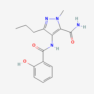 molecular formula C15H18N4O3 B13421890 4-[(2-Hydroxybenzoyl)amino]-1-methyl-3-propyl-1H-pyrazole-5-carboxamide 