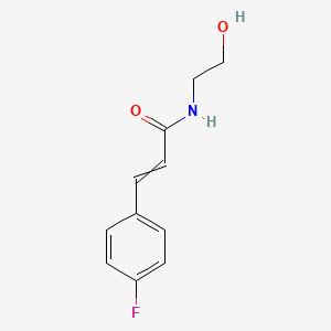 molecular formula C11H12FNO2 B13421905 N-(2-Hydroxyethyl)-3-(4-fluorophenyl)propenamide 