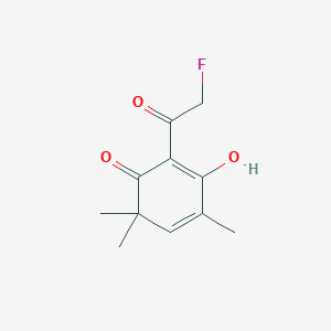 molecular formula C11H13FO3 B13421940 2-(Fluoroacetyl)-3-hydroxy-4,6,6-trimethylcyclohexa-2,4-dien-1-one CAS No. 474942-44-4