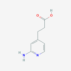 molecular formula C8H10N2O2 B1342196 3-(2-氨基吡啶-4-基)丙酸 CAS No. 751456-76-5