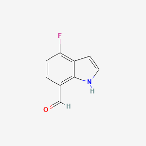 molecular formula C9H6FNO B1342198 4-fluoro-1H-indole-7-carbaldehyde CAS No. 389628-19-7