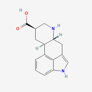 molecular formula C15H16N2O2 B13421997 9,10-Dihydro-6-norlysergic acid CAS No. 30341-93-6