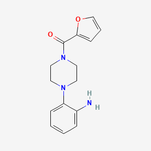 molecular formula C15H17N3O2 B1342203 (4-(2-Aminophenyl)piperazin-1-yl)(furan-2-yl)methanone CAS No. 917746-20-4