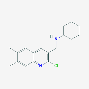 molecular formula C18H23ClN2 B1342204 N-((2-Chloro-6,7-dimethylquinolin-3-yl)methyl)cyclohexanamine CAS No. 917747-06-9