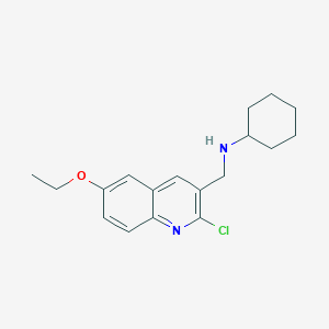 molecular formula C18H23ClN2O B1342205 N-((2-Chloro-6-ethoxyquinolin-3-yl)methyl)cyclohexanamine CAS No. 917747-89-8