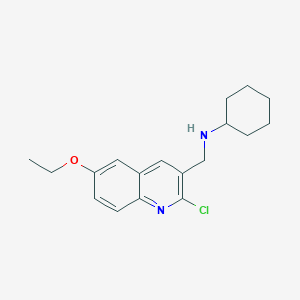 molecular formula C18H23ClN2O B1342205 (2-Chloro-6-ethoxy-quinolin-3-ylmethyl)-cyclohexyl-amine CAS No. 917747-89-8