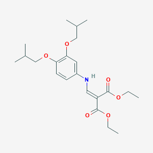 molecular formula C22H33NO6 B13422071 Diethyl 2-(((3,4-Diisobutoxyphenyl)amino)methylene)malonate 