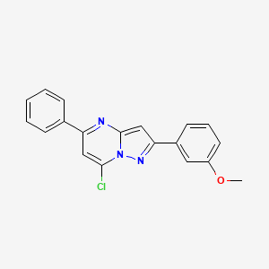 molecular formula C19H14ClN3O B1342209 7-Chloro-2-(3-methoxy-phenyl)-5-phenyl-pyrazolo[1,5-a]pyrimidine CAS No. 889939-49-5