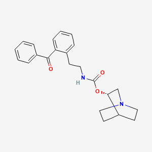 molecular formula C23H26N2O3 B13422099 (S)-Quinuclidinyl Benzoyl Solifenacin 