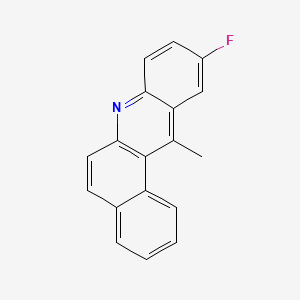 molecular formula C18H12FN B13422156 Benz(a)acridine, 10-fluoro-12-methyl- CAS No. 436-30-6