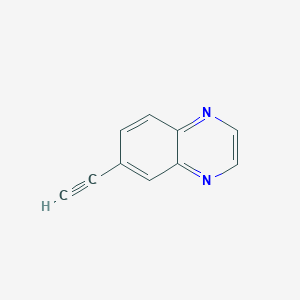 molecular formula C10H6N2 B1342218 6-乙炔基喹喔啉 CAS No. 442517-33-1