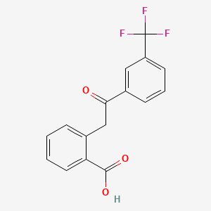 molecular formula C16H11F3O3 B13422188 o-Toluic acid, alpha-(3-(trifluoromethyl)benzoyl)- CAS No. 50439-12-8
