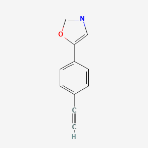 molecular formula C11H7NO B1342219 5-(4-Ethynylphenyl)-1,3-oxazole CAS No. 501944-63-4