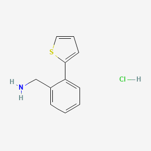 molecular formula C11H12ClNS B1342221 1-(2-Thien-2-ylphenyl)methanamine hydrochloride CAS No. 863991-95-1