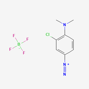 molecular formula C8H9BClF4N3 B13422239 3-Chloro-4-(dimethylamino)benzenediazonium tetrafluoroborate CAS No. 64909-33-7
